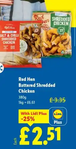 Lidl Red Hen Battered Shredded Chicken offer