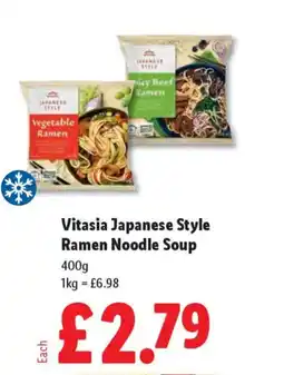 Lidl Vitasia Japanese Style Ramen Noodle Soup offer