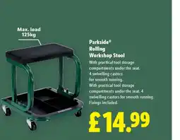 Lidl ParksideⓇ Rolling Workshop Stool offer