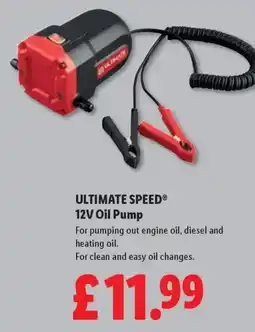 Lidl ULTIMATE SPEED 12V Oil Pump offer