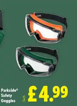 Lidl Parkside Safety Goggles offer