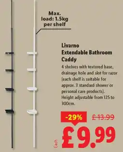 Lidl Livarno Extendable Bathroom Caddy offer