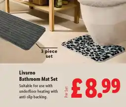 Lidl Livarno Bathroom Mat Set offer