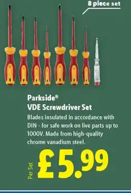 Lidl Parkside VDE Screwdriver Set offer
