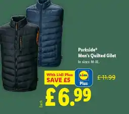 Lidl Parkside Men's Quilted Gilet offer