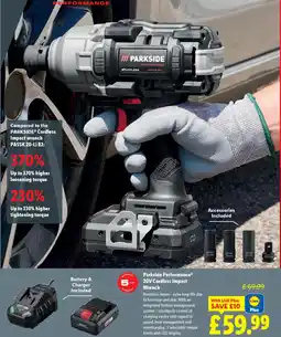 Lidl Parkside Performance 20V Cordless Impact Wrench offer