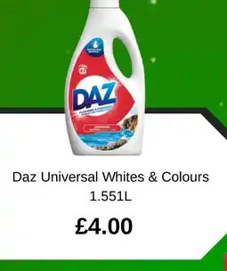 Asda Daz Universal Whites & Colours offer