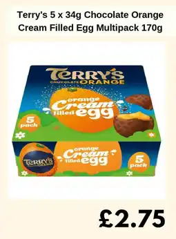 Sainsbury's Terry's Chocolate Orange Cream Filled Egg Multipack offer