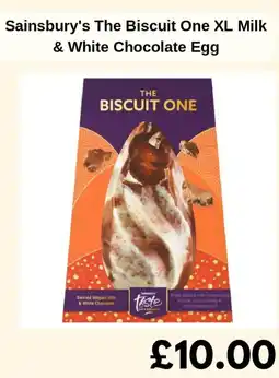 Sainsbury's Sainsbury's The Biscuit One XL Milk & White Chocolate Egg offer