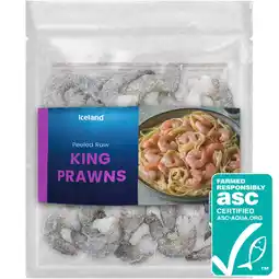 Iceland Iceland Peeled Raw King Prawns 260g offer