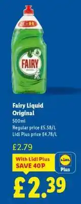 Lidl Fairy Liquid Original offer