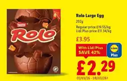 Lidl Rolo Large Egg offer