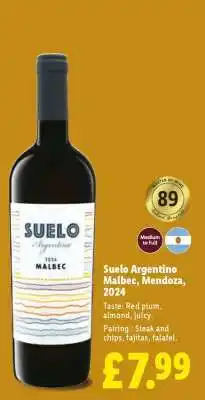 Lidl Suelo Argentino Malbec, Mendoza, 2024 offer