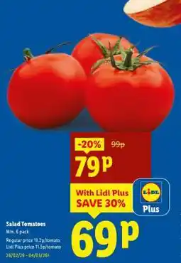 Lidl Salad Tomatoes offer