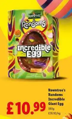 Lidl Rowntree’s Randoms Incredible Giant Egg offer