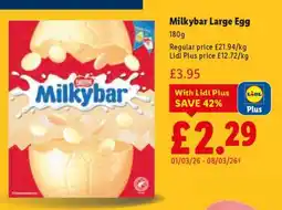 Lidl Milkybar Large Egg offer