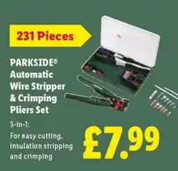 Lidl PARKSIDE Automatic Wire Stripper & Crimping Pliers Set offer