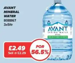 Bestway AVANT Mineral water offer