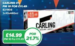 Bestway Carling 4% offer