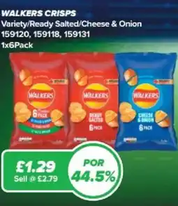 Bestway Walkers crisps Variety/Ready Salted/Cheese & Onion offer