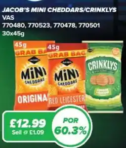 Bestway Jacob's mini cheddars/crinklys offer
