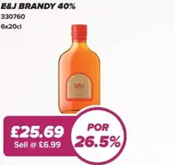 Bestway E&J brandy 40% offer