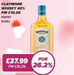 Bestway Claymore Whisky 40% offer