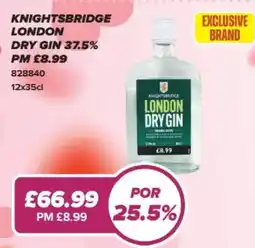 Bestway Knightsbridge london dry gin 37.5% offer