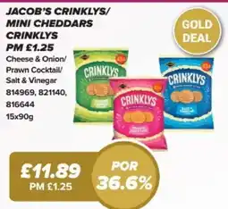 Bestway Jacob's crinklys/ mini cheddars crinklys offer