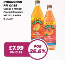 Bestway Robinsons Orange & Mango/ Peach & Raspberry offer