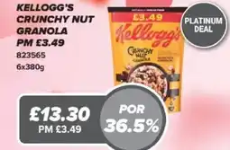 Bestway Kellogg's crunchy nut granola offer