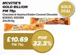 Bestway Mcvitie's gold billion Chocolate & Hazelnut/Golden Caramel Chocolate offer