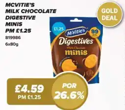 Bestway Mcvitie's milk chocolate digestive minis offer