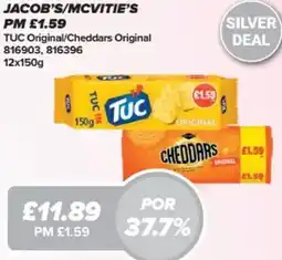 Bestway Jacob's/mcvitie's TUC Original/Cheddars Original offer