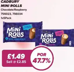 Bestway Cadbury mini rolls Chocolate/Raspberry offer