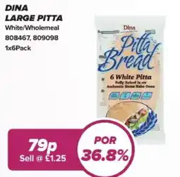 Bestway Dina large pitta white/wholemeal offer