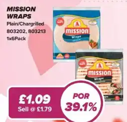 Bestway Mission wraps Plain/Chargrilled offer
