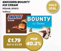 Bestway Snickers/bounty ice cream offer