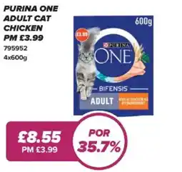 Bestway Purina one adult cat chicken offer