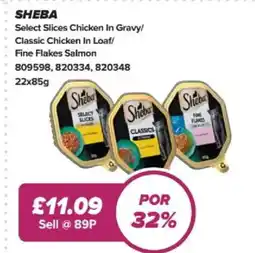 Bestway Sheba Select Slices Chicken In Gravy/ Classic Chicken In Loaf/ Fine Flakes Salmon offer
