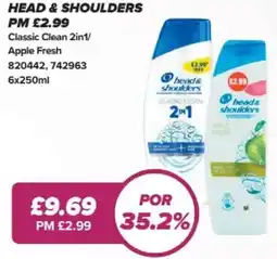 Bestway Head & Shoulders Classic Clean 2in1/ Apple Fresh offer
