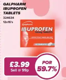 Bestway Galpharm ibuprofen tablets offer