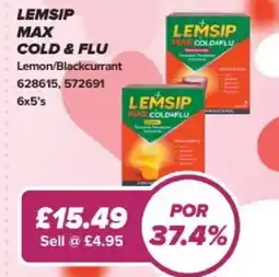 Bestway Lemsip max cold flu Lemon/Blackcurrant offer