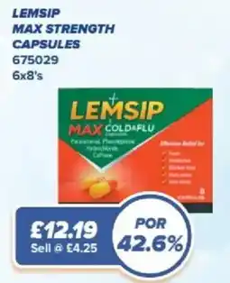 Bestway Lemsip max strength capsules offer