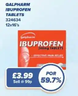 Bestway Galpharm ibuprofen tablets offer