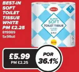 Bestway Best-in soft toilet tissue white offer