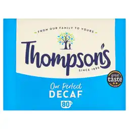 Iceland Thompson's Our Perfect Decaf 80 Tea Bags 250g offer