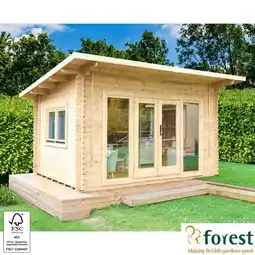 Costco Forest Garden Melbury 45mm Log Cabin 13ft 1 x 9ft 8 (4 x 3 m) offer