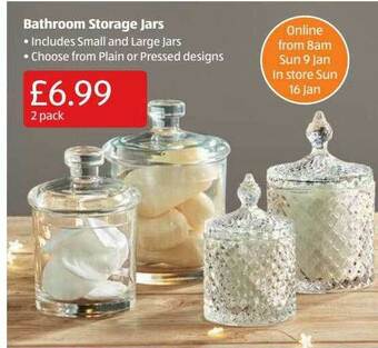Aldi Bathroom Storage Jars offer