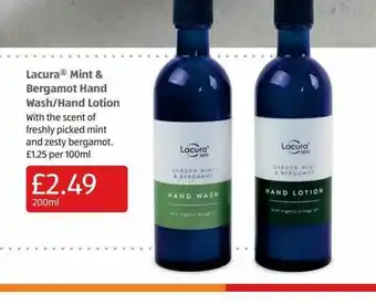 Aldi Lacura Mint & Bergamot Hand Wash-hand Lotion offer